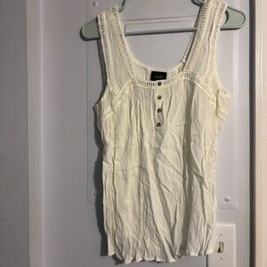 Women's Cream Sleeveless Top